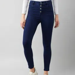 DOLCE CRUDO Navy High Rise Jeans-image-79