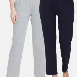Clovia Multicolor Cotton Pyjamas (Pack Of 2)-picture-12
