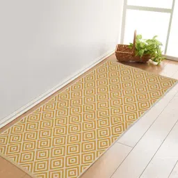 Saral Home Yellow Cotton Multipurpose Runner - Set of 1-27