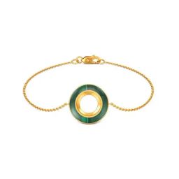 Joyalukkas Gold 18K Circle Gleam Cute Green Yellow Bracelet for Women-16