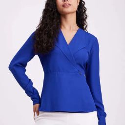 Fablestreet Royal Blue Relaxed Fit Top-image-29