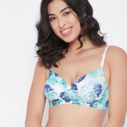 Clovia Blue Non Wired Padded T-Shirt Bra-image-53
