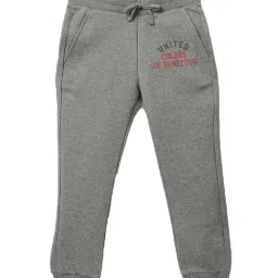 United Colors of Benetton Kids Grey Logo Print Joggers-image-45