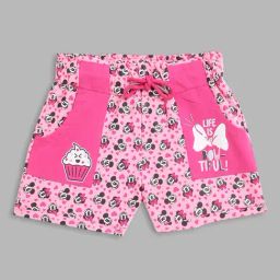 Blue Giraffe Kids Pink Printed Shorts-picture-48