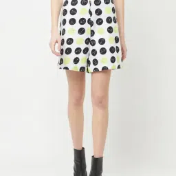 Crimsoune Club Nikhil Thampi White Printed Loose Shorts-image-1