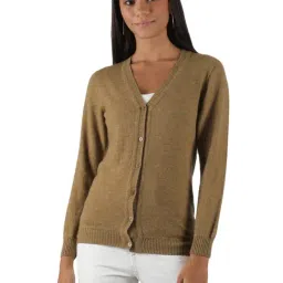 Monte Carlo Khaki Wool Open Front Cardigan-71