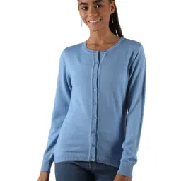 MOCA by Monte Carlo Blue Open Front Cardigan-60