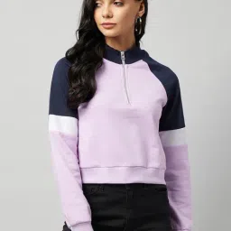 Marie Claire Light Purple Color-Block Pullover-image-55