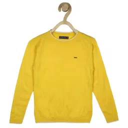 Allen Solly Junior Yellow Cotton Regular Fit Full Sleeves Sweater-image-96