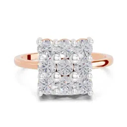 Sparkles 14k (585) Rose Gold Lab Grown Diamond 1.04 CT Eternity Tiles Promise Ring-picture-35