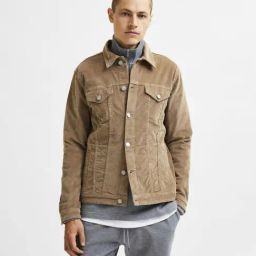 SELECTED HOMME Greige Cotton Regular Fit Jacket-image-18