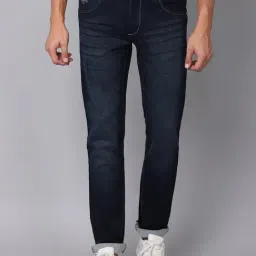 Cantabil Blue Cotton Regular Fit Jeans-picture-29