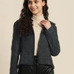 Qurvii Black Wool Casual Jacket-picture-15
