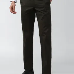 Van Heusen Black Regular Fit Trousers-image-7