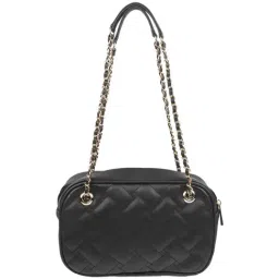 Metro Black Quilted Medium Shoulder Handbag-picture-46