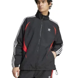 Adidas Originals Black Regular Fit Striped Sports Jacket-image-35