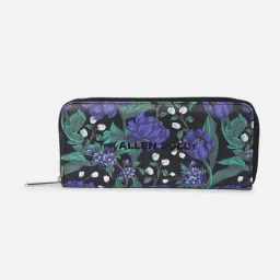 Allen Solly Black Floral Zip Around Wallet-picture-8