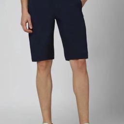 Peter England Navy Regular Fit Shorts-picture-21