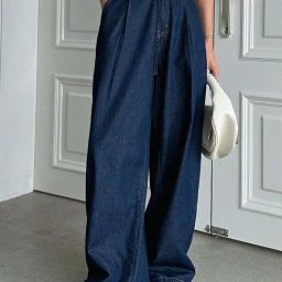 Kotty Blue High Rise Wide Leg Jeans-image-63