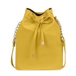 KLEIO Yellow Solid Sling Bag-10