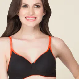 Clovia Black Padded Non Wired T Shirt Bra-image-43