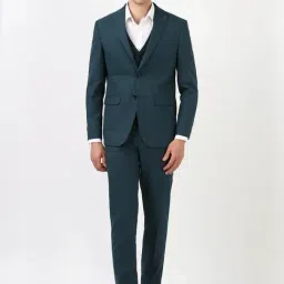 Peter England Green Slim Fit Three Piece Suit-picture-2