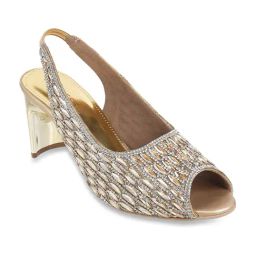 Princess by Metro Women's Gold Sling Back Sandals-image-90