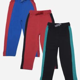 Dollar Boys Assorted Solid Trackpants (Pack Of 3)-53