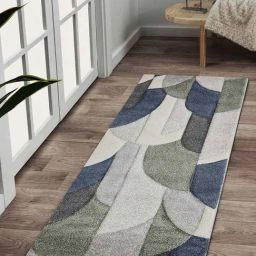 Obsessions Multicolor Polypropylene Abstract Bedside Runner-picture-1