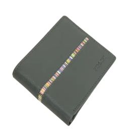 HIROSHI Green Leather Bi-Fold Wallet image 2