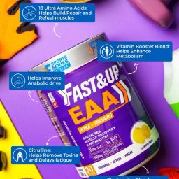 Fast&Up EAA Intra Training Muscle Hydrating Electrolyte - Lemon Zest Flavour - 30 Servings image 3