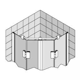 Dorma XL - C 5024A Pentagonal Support Bar Shower Accessory-16