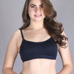 Lux Venus Navy Full Coverage Non-Wired Sports Bra With Adjustable Strap-picture-22