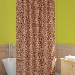 ArtzFolio Brown Printed Waterproof Shower Curtains-image-71