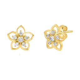 Zavya Floral Gold Plated 925 Sterling Silver Earrings for Women-picture-28