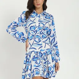 Global Republic Abstract Printed Drop-Waist Mini Dress-image-86