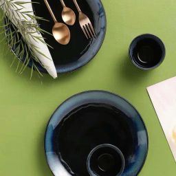 VarEesha Leher Navy Ceramic Dinner Set-image-14