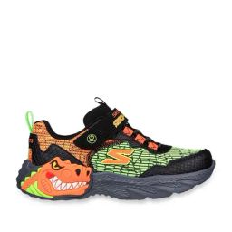 Skechers Boys DINO-LIGHTS Black Orange Casual Party Wear-image-7