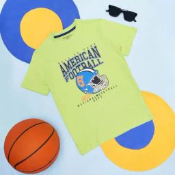 Pantaloons Junior Green Cotton Printed T-Shirt-image-98