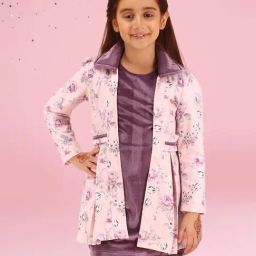 Cutecumber Girls Purple Dress With Jacket-image-96
