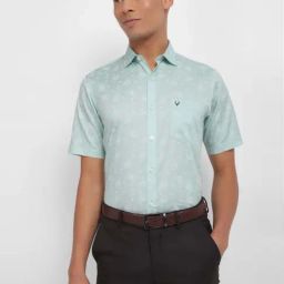 Allen Solly Blue Cotton Slim Fit Printed Shirt-image-66