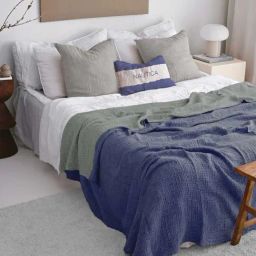Nautica Ocean Ripples Blue & Grey 400 TC Cotton Double Dohar-image-22