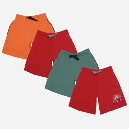 Dollar Boys Assorted Solid Bermuda (Pack Of 4)-image-44
