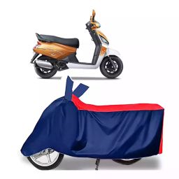 Auto Pearl Two Wheeler Cover with Bag for Mahindra Gusto 125, Red & Blue-image-101