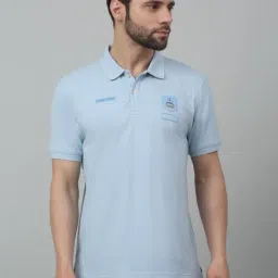 Cantabil Sky Blue Regular Fit Polo T-Shirt-picture-43