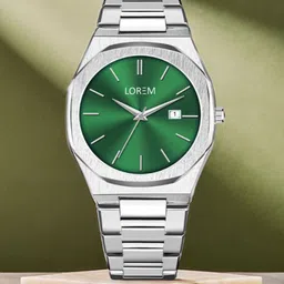 LOREM Men Stainless Steel Bracelet Style Straps Date Function Analogue Watch LR169-picture-33