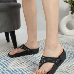 Truffle Collection Women's Black Casual Sandals-image-95