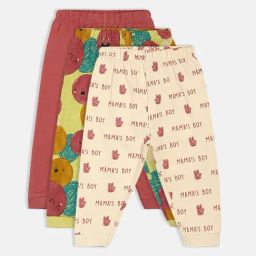 MINIKLUB Kids Multicolor Printed Joggers (Pack Of 3)-image-71