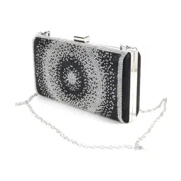 Odette Black Embellished Clutch-picture-17