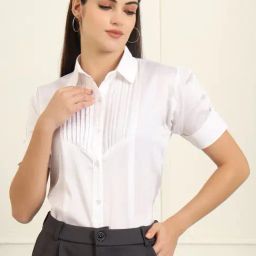 Fithub Women White Formal Shirt-picture-13